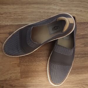 UGG Slip-On Knit Loafers in Taupe
